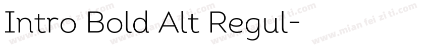 Intro Bold Alt Regul字体转换
